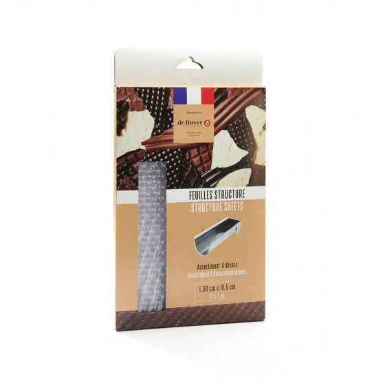 4 feuilles décor gouttière à bûche ronde de 30cm