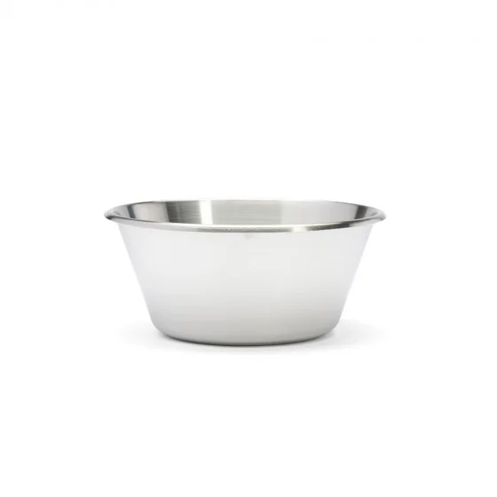 Bassine conique inox bord roulé ouvert Ø28cm