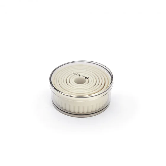 Boîte de 9 découpoirs ronds cannelés polyamide Ø2 à 10cm