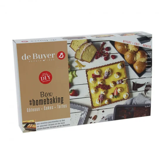 Box HOMEBAKING Gâteau Cake Tarte 3 pièces