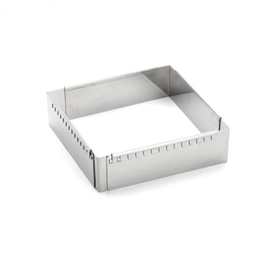 Cadre extensible inox Carré 16cm à 30cm