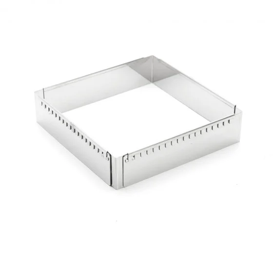 Cadre extensible inox Carré 20cm à 37cm
