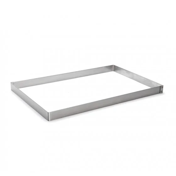 Cadre rectangulaire Opéra inox 57x37x3,5cm