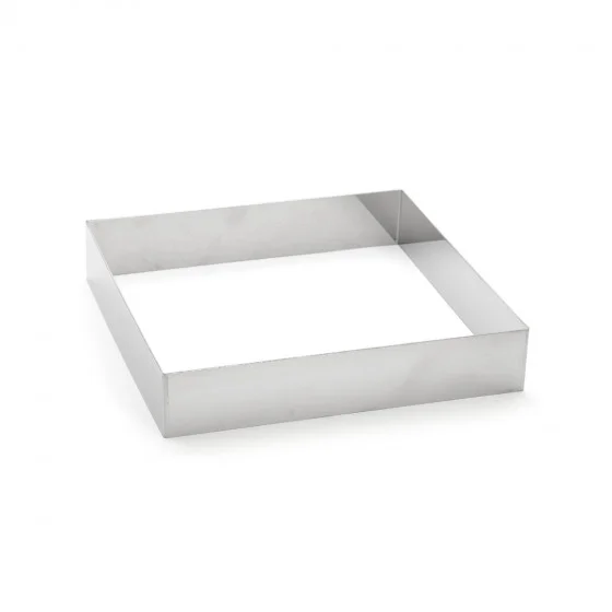 Cercle à entremets carré inox 24x24cm H.4,5cm