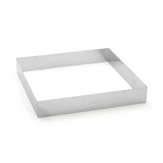 Cercle à entremets carré inox 28x28cm H.4,5cm