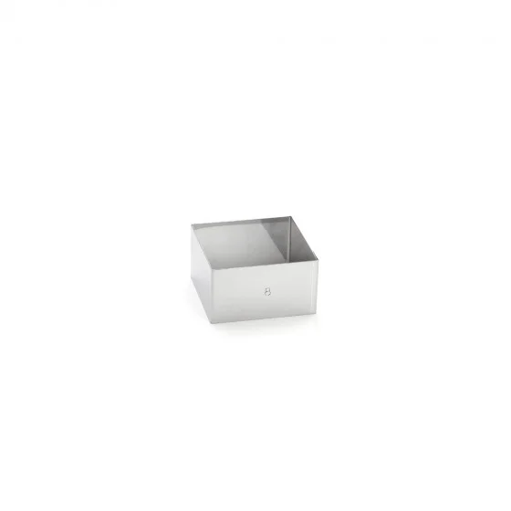 Cercle à entremets carré inox 8x8cm H.4,5cm
