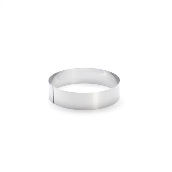 Cercle à entremets rond inox Ø18cm H.4,5cm