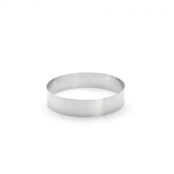 Cercle à entremets rond inox Ø20cm H.4,5cm