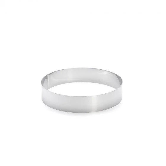 Cercle à entremets rond inox Ø22cm H.4,5cm