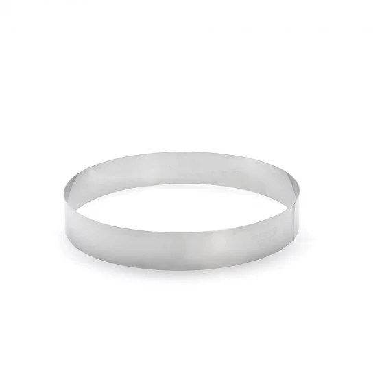 Cercle à entremets rond inox Ø28cm H.4,5cm