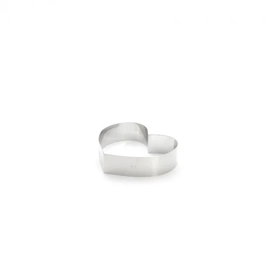 Cercle à pâtisserie inox coeur Ø14cm H.4cm