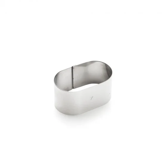 Cercle à pâtisserie oblong inox 7cm