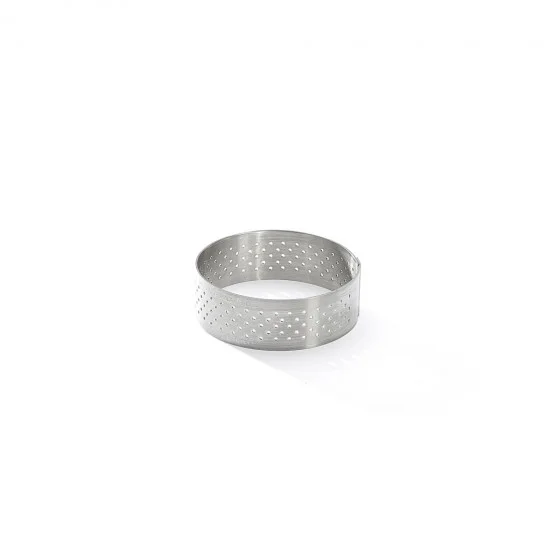 Cercle à tarte inox perforé VALRHONA Ø5,5cm H.2cm