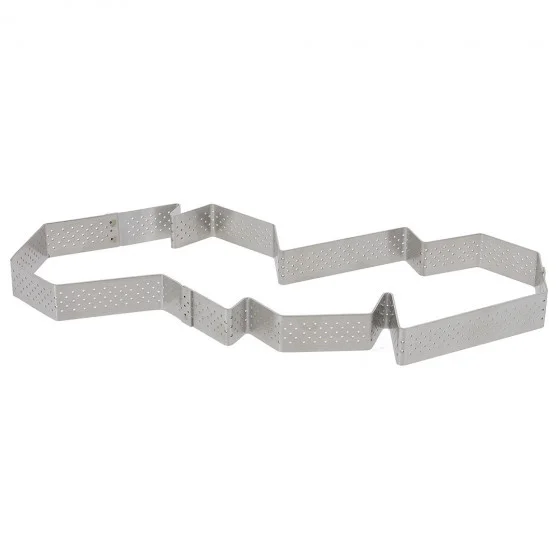 Cercle à tarte multiparts inox perforé 4 parts Expert Création C. RENOU