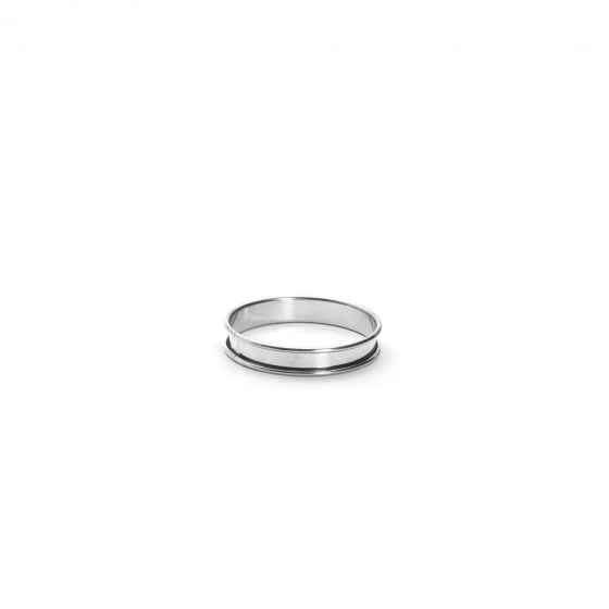 Cercle à tarte rond inox bord roulé Ø10cm H.2cm