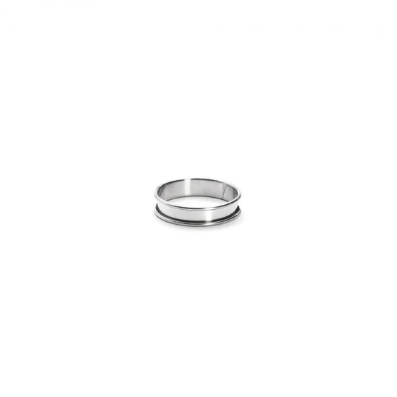 Cercle à tarte rond inox bord roulé Ø7cm H.2cm