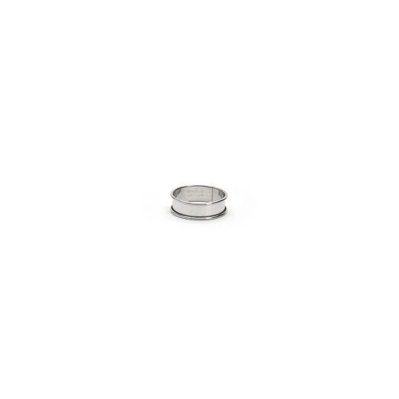 Cercle à tarte rond inox perforé bord roulé Ø6cm H.2cm