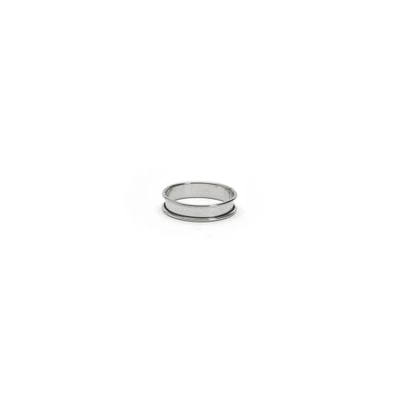 Cercle à tarte rond inox perforé bord roulé Ø8cm H.2cm