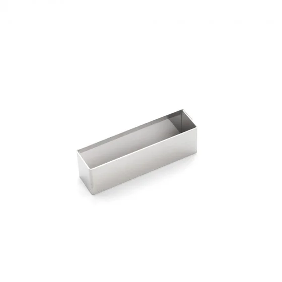 Cercle inox rectangle 10x2,5cm H.3cm
