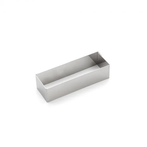 Cercle inox rectangle 12x4cm H.3cm