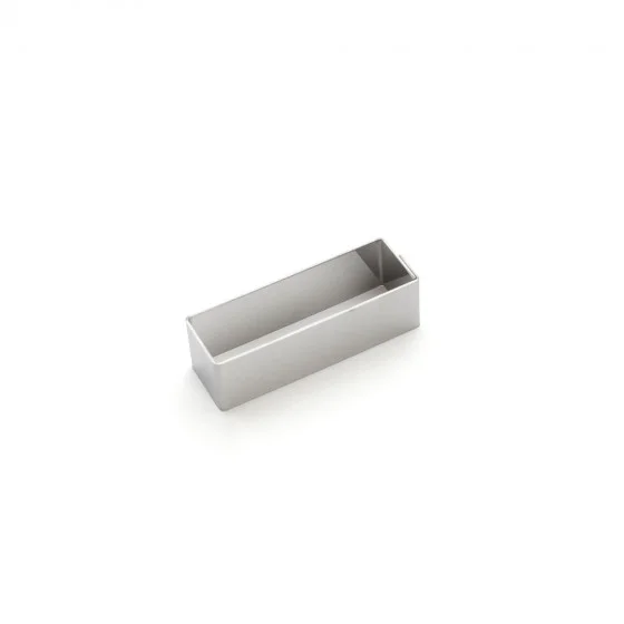 Cercle inox rectangle 8x2,5cm H.2,5cm