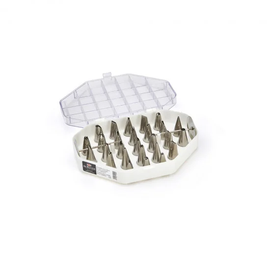 Coffret 26 douilles inox fines spéciales décor