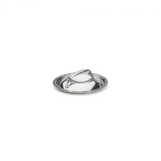 Couvercle en inox avec pontet en fonte d'inox Ø14cm