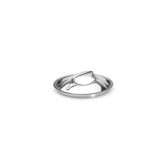 Couvercle en inox avec pontet en fonte d'inox Ø16cm