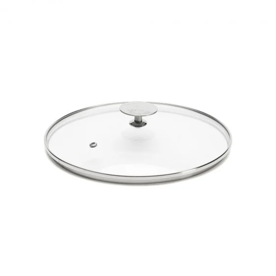 Couvercle en verre avec pontet en inox Ø24cm