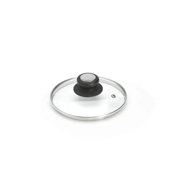Couvercle en verre universel avec pontet bakélite Ø16cm