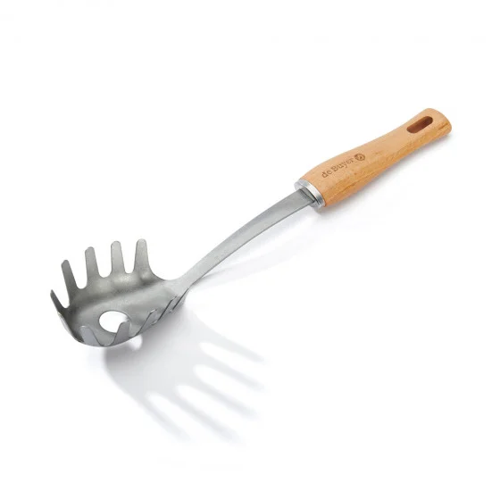 Cuillère à spaghetti inox et bois B BOIS 33cm