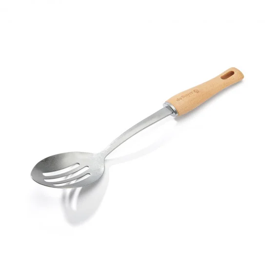 Cuillère perforée inox et bois B BOIS 33,5cm