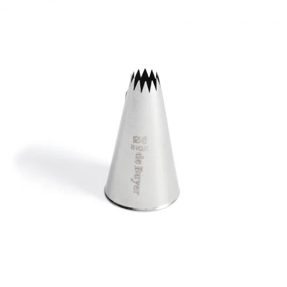 Douille à petits fours en inox 12 dents - Ø8mm