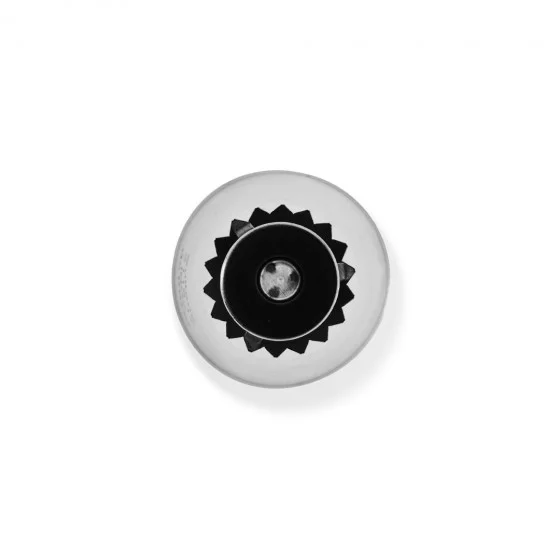 Douille sultane cannelée en inox H.4,5cm cône rasant