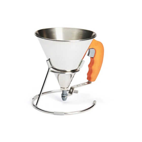 Entonnoir à piston avec pied 0,8L inox KWIK Orange