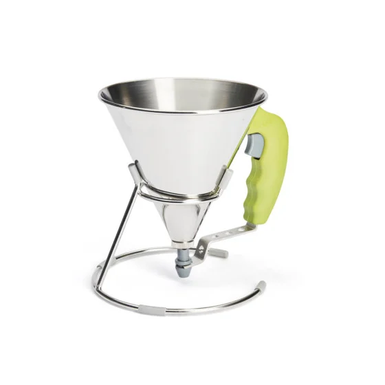 Entonnoir à piston avec pied 0,8L inox KWIK Vert
