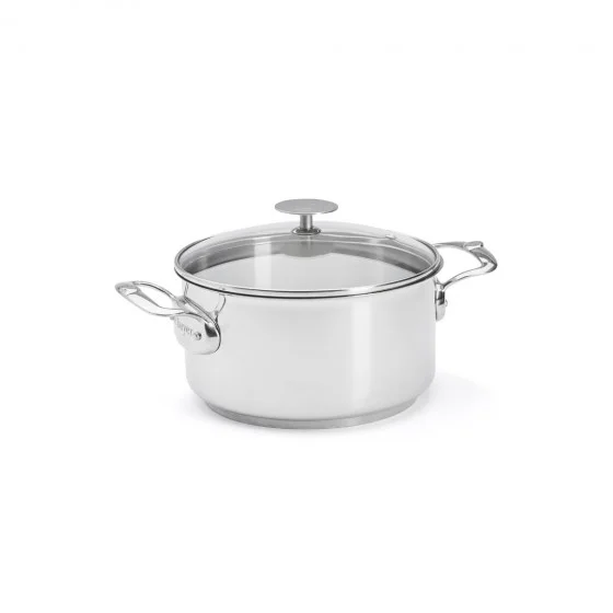 Faitout en inox avec couvercle en verre MILADY Ø20cm