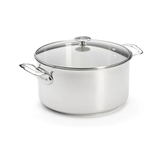 Faitout en inox avec couvercle en verre MILADY Ø28cm