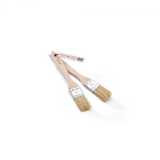 Lot 2 Pinceaux pâtissiers soie naturelle 30mm