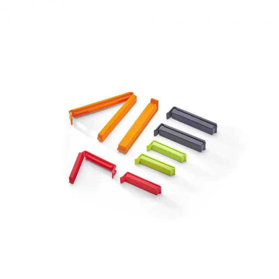 Lot de 8 pinces TWIXIT pour fermeture des poches et des sachets 5-10-13cm