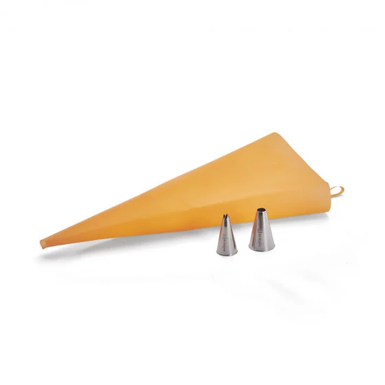 Lot poche pâtissière en polyuréthane 35cm + 2 douilles inox