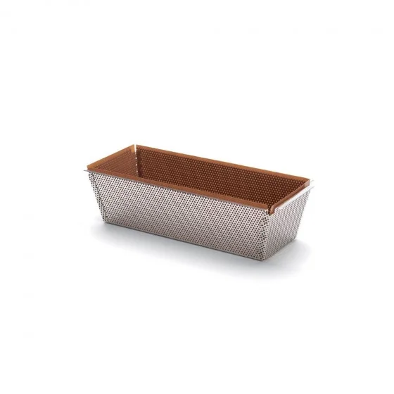 Moule à cake rectangulaire à fond amovible 26x10,3cm + 2 feuilles de cuisson antiadhésive