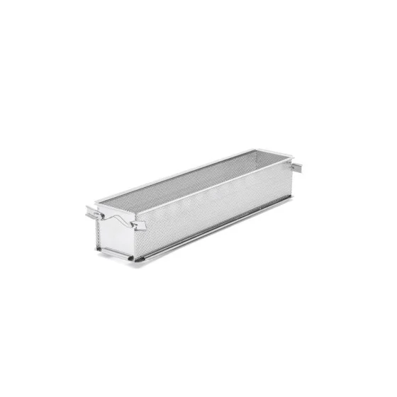 Moule à pâté en croûte dépliable inox perforé GEOFORME 35x7x7,5cm