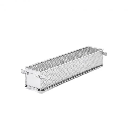 Moule à pâté en croûte dépliable inox perforé GEOFORME 48x9x8,5cm