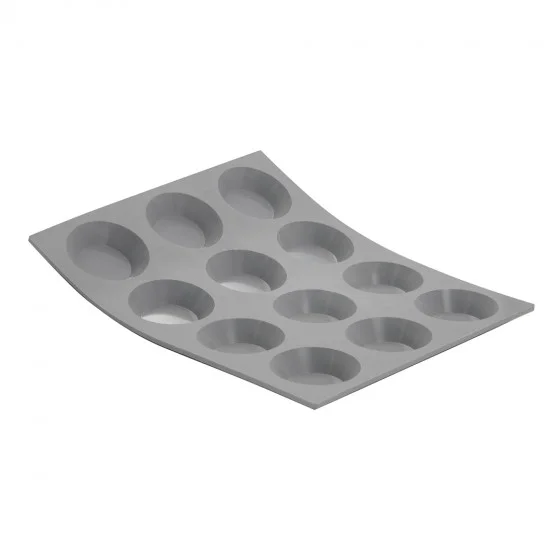 Moule en silicone 12 mini tartelettes Ø4,5cm ELASTOMOULE 21x17,6cm