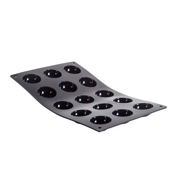 Moule en silicone 15 mini demi-sphères Ø4cm MOUL'FLEX 30x17,5cm