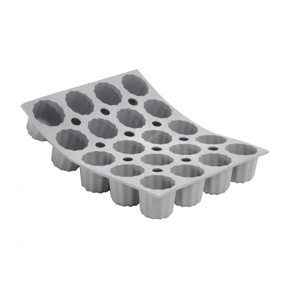 Moule en silicone 20 mini canelés Bordelais ELASTOMOULE 21x17,6cm