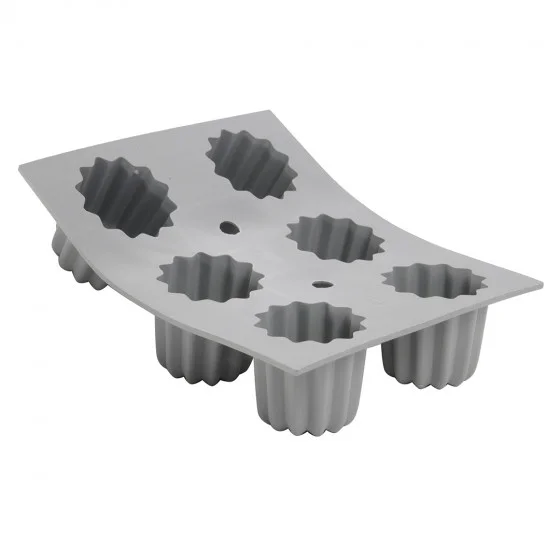 Moule en silicone 6 canelés Bordelais ELASTOMOULE 21x17,6cm