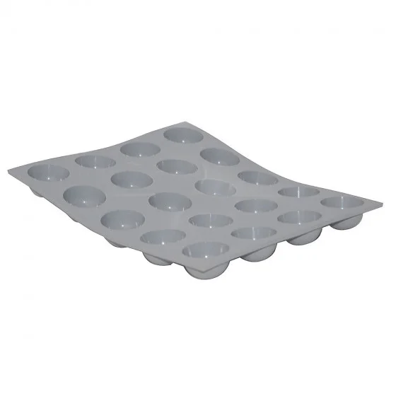 Moule silicone 20 demi-sphères Ø3cm ELASTOMOULE 21x17,6cm