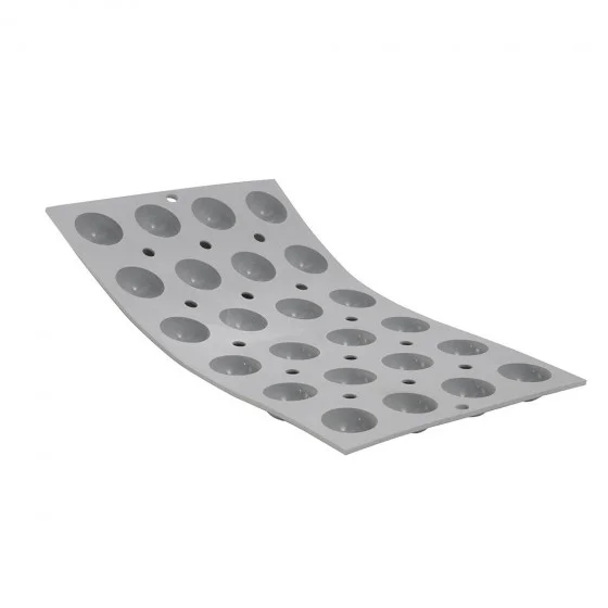Moule silicone 24 demi-sphères Ø3cm ELASTOMOULE 30x17,6cm